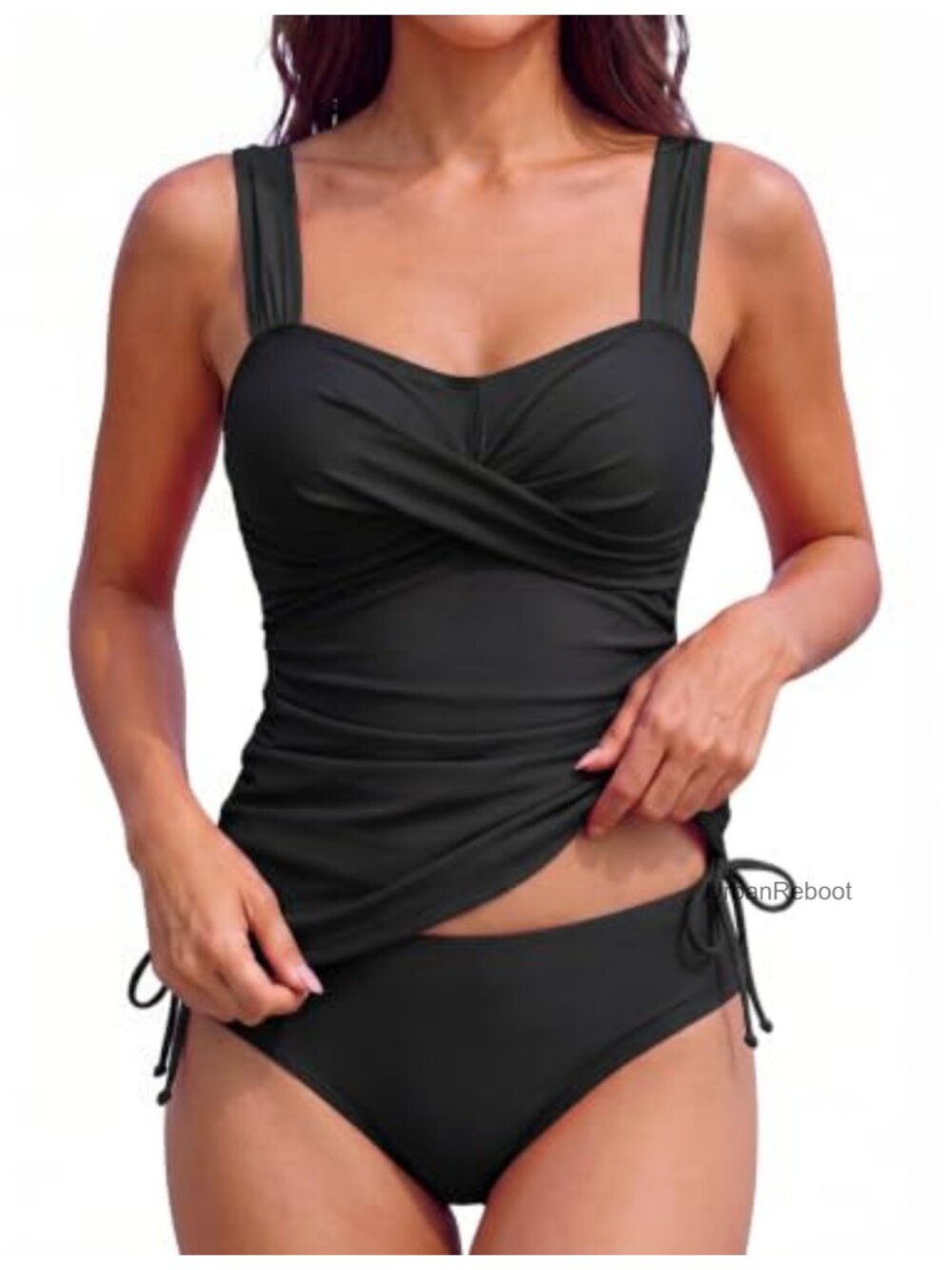 Tankini Swimsuits for Women Two Piece Twist Front Bathing Suit Tummy Control